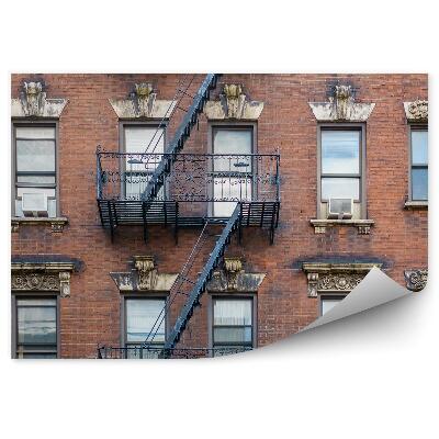 Samolepící fototapeta New York fasáda budovy požární schody