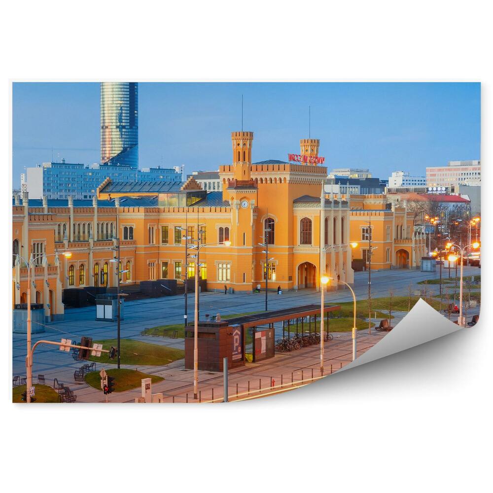 Fototapeta budovy radnice obloha mraky sníh zima