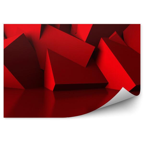 Samolepící fototapeta Vzor červených tvarů