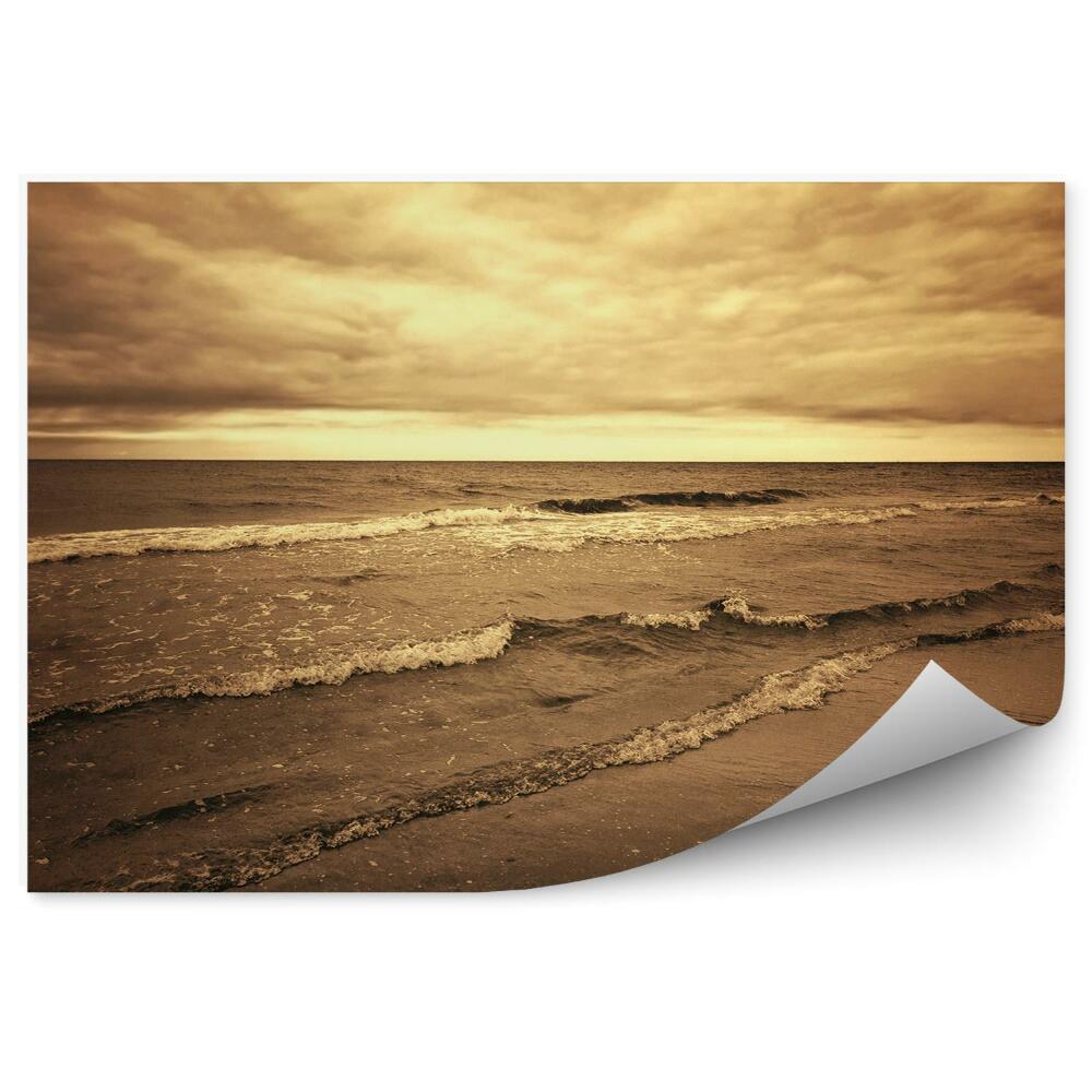 Fototapeta Západ slunce vlny moře oceán obloha mraky