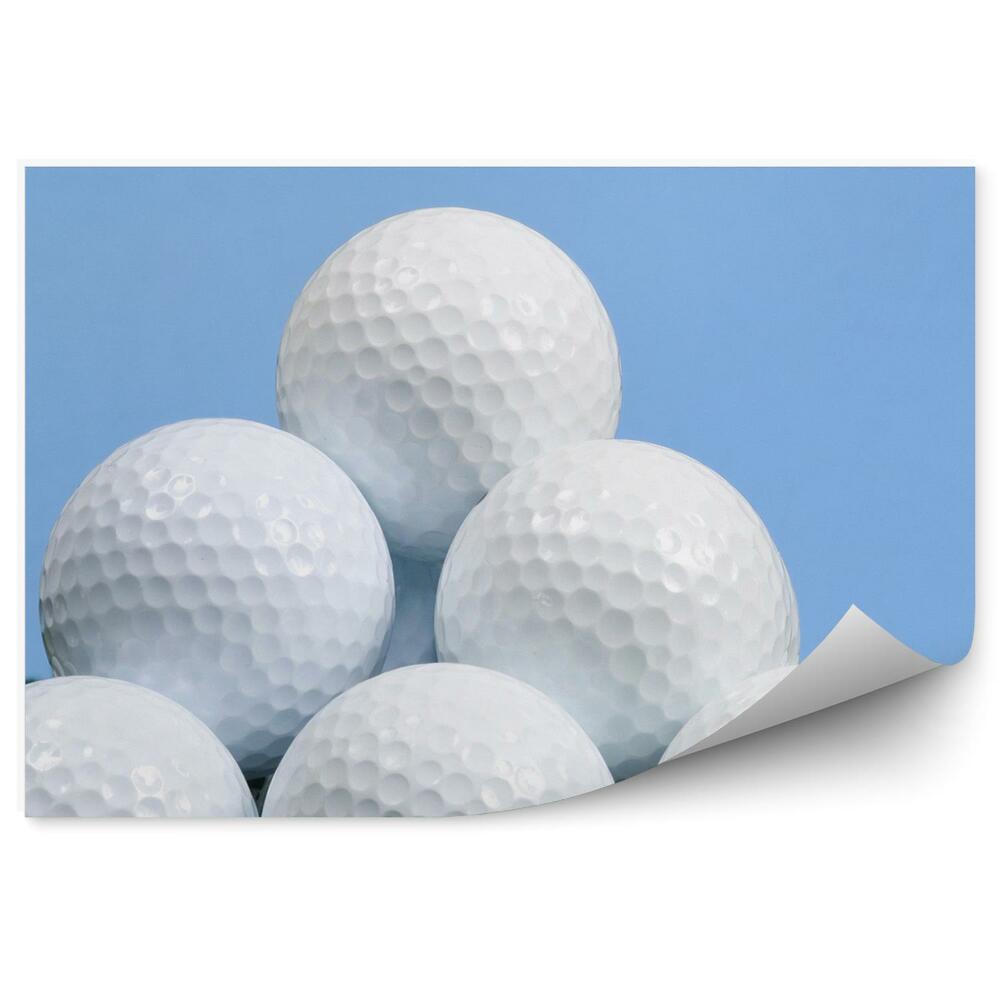 Samolepící fototapeta Míčky golfová pyramida tráva obloha