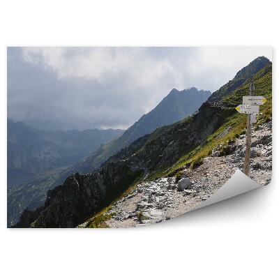 Samolepící fototapeta Dolina Pięciu Stawów Tatry mraky na obloze značka