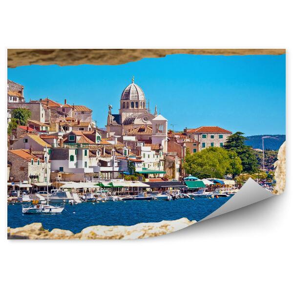 Fototapeta na zeď Pohled z kamenného města na přímořské městečko