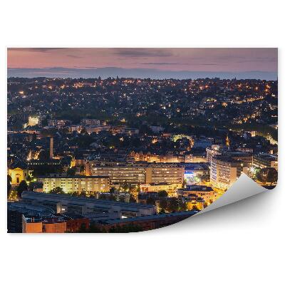 Fototapeta Soumrak města světla budovy architektura