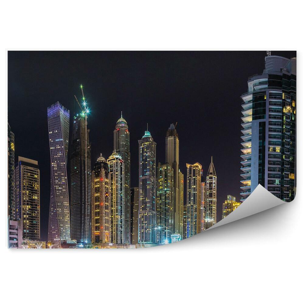 Fototapeta Noční panorama záliv světla budovy