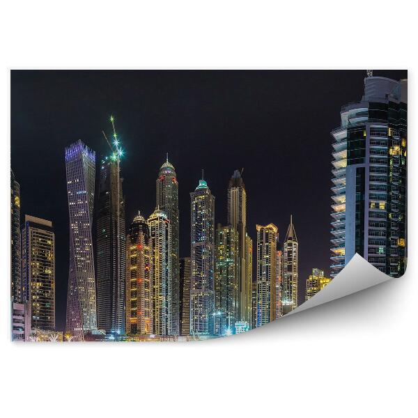 Fototapeta Noční panorama záliv světla budovy