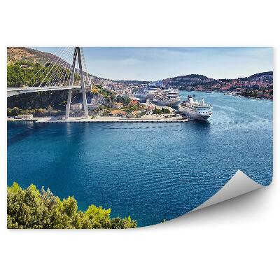 Fototapeta na zeď Most přístavních lodí městská architektura