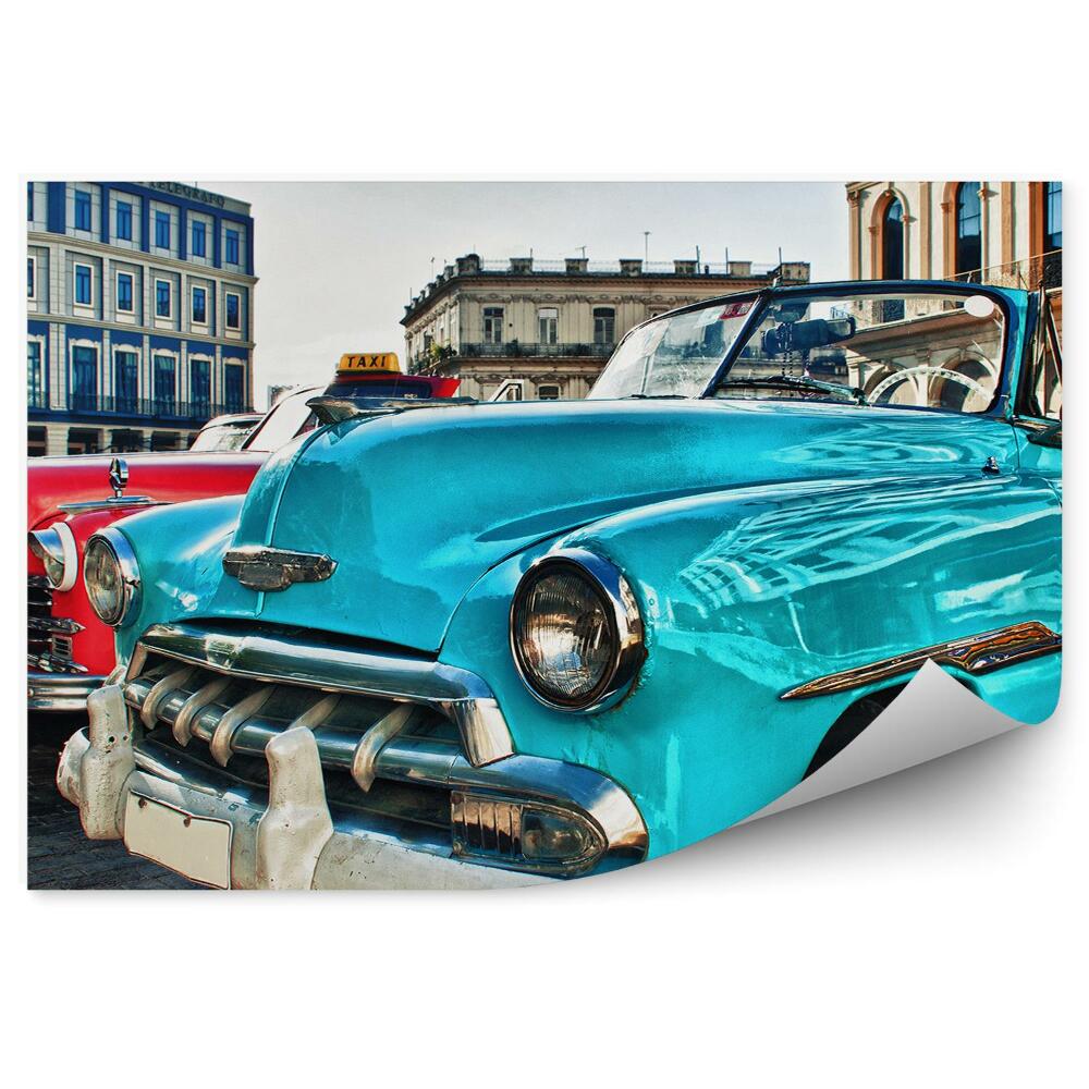 Fototapeta Historické automobily na parkovišti v Havaně