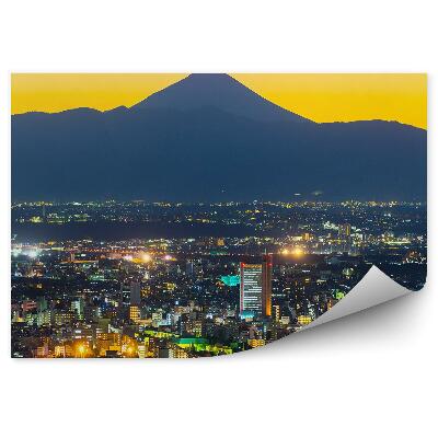 Fototapeta na zeď Tokio západ slunce město hory