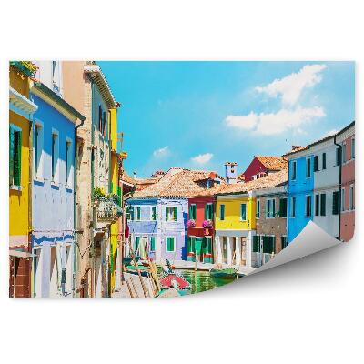 Samolepící fototapeta Intenzivní barvy budovy město lodě
