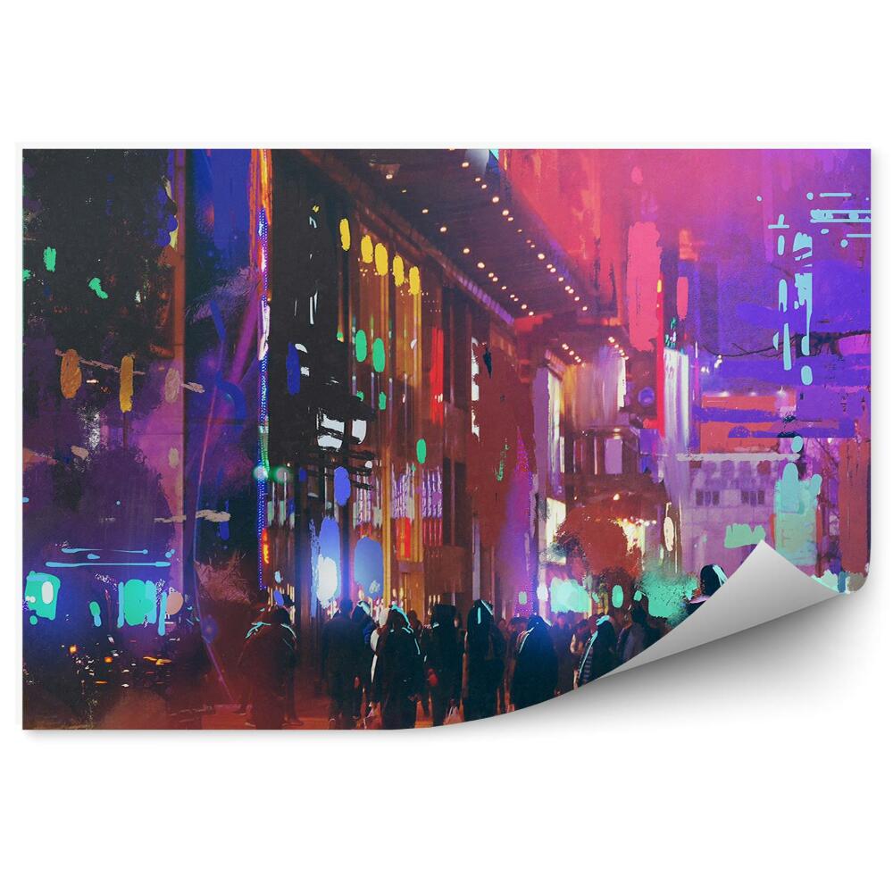 Samolepící fototapeta Lidé město procházka sci-fi