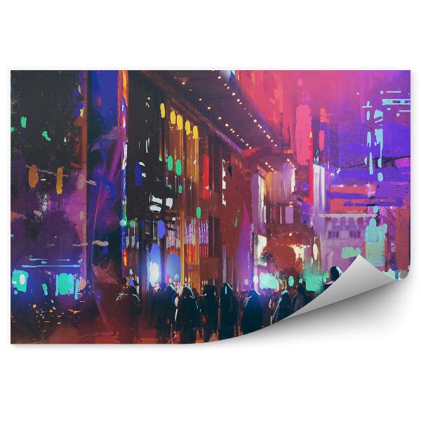 Samolepící fototapeta Lidé město procházka sci-fi