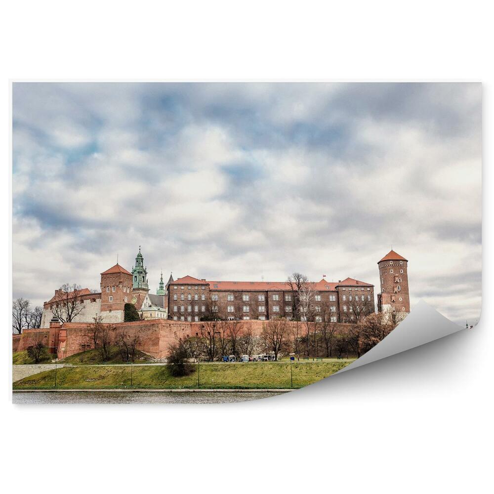 Tapeta ptačí perspektiva Visla Krakov lodě mraky rostliny