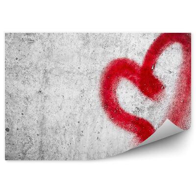 Fototapeta na zeď Nástěnné graffiti červené srdce