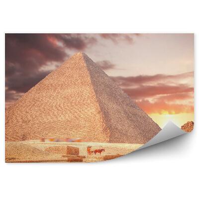 Fototapeta Pyramidy Egypt pohyb turistů