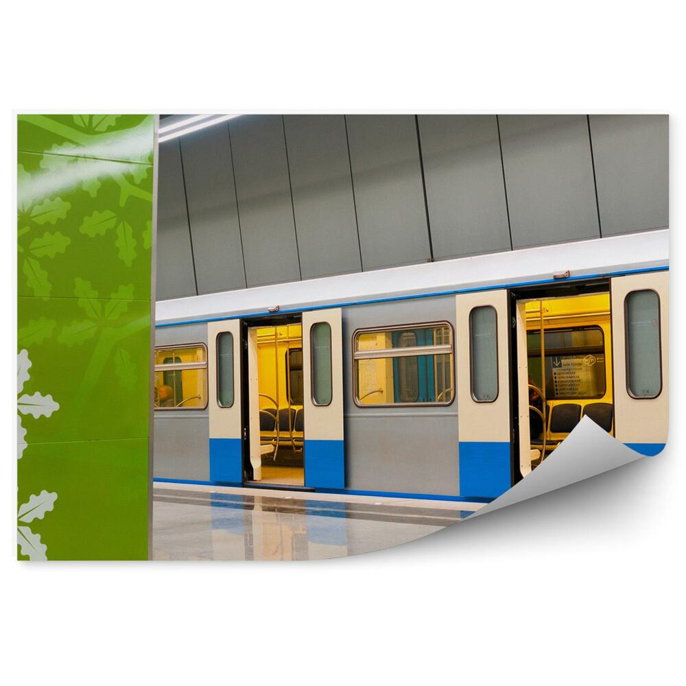 Samolepící fototapeta Metro vlak tunel světlo cestování