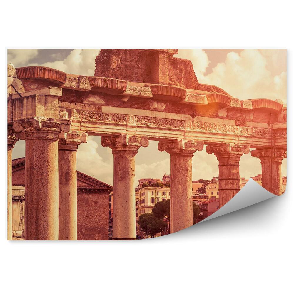 Fototapeta na zeď Zřícenina Saturnova chrámu záře zblízka