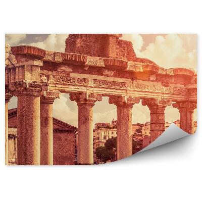 Fototapeta na zeď Zřícenina Saturnova chrámu záře zblízka