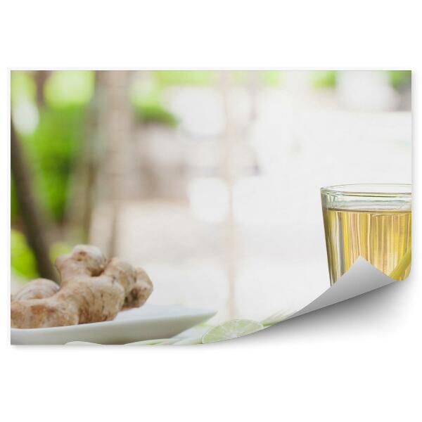 Tapeta Bylinný zelený čaj citronová tráva zázvor příroda