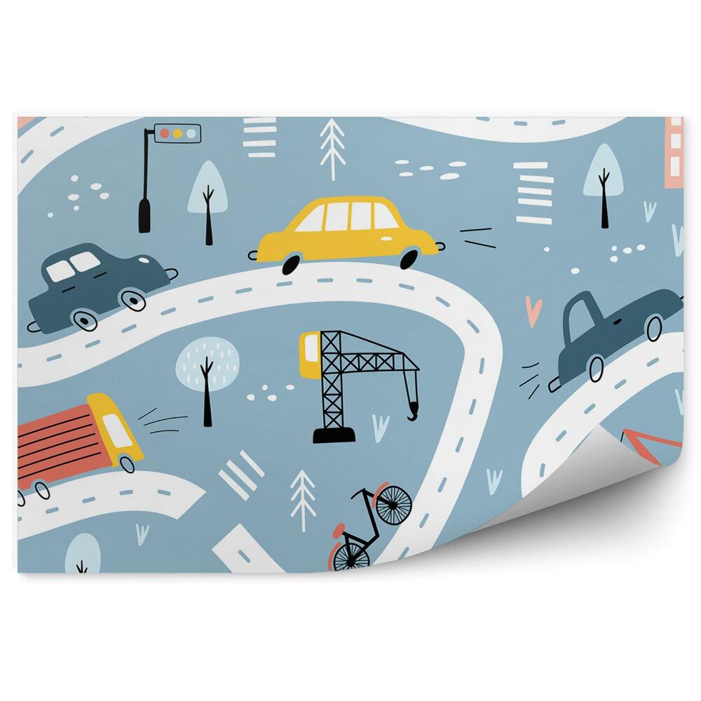 Fototapeta na zeď Městské auta provoz stavební doprava ulice