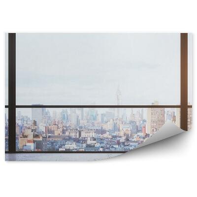 Samolepící fototapeta Městská architektura mrakodrapy pohled z okna