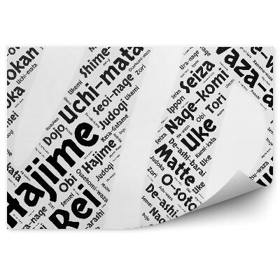 Samolepící fototapeta Judo nápisy