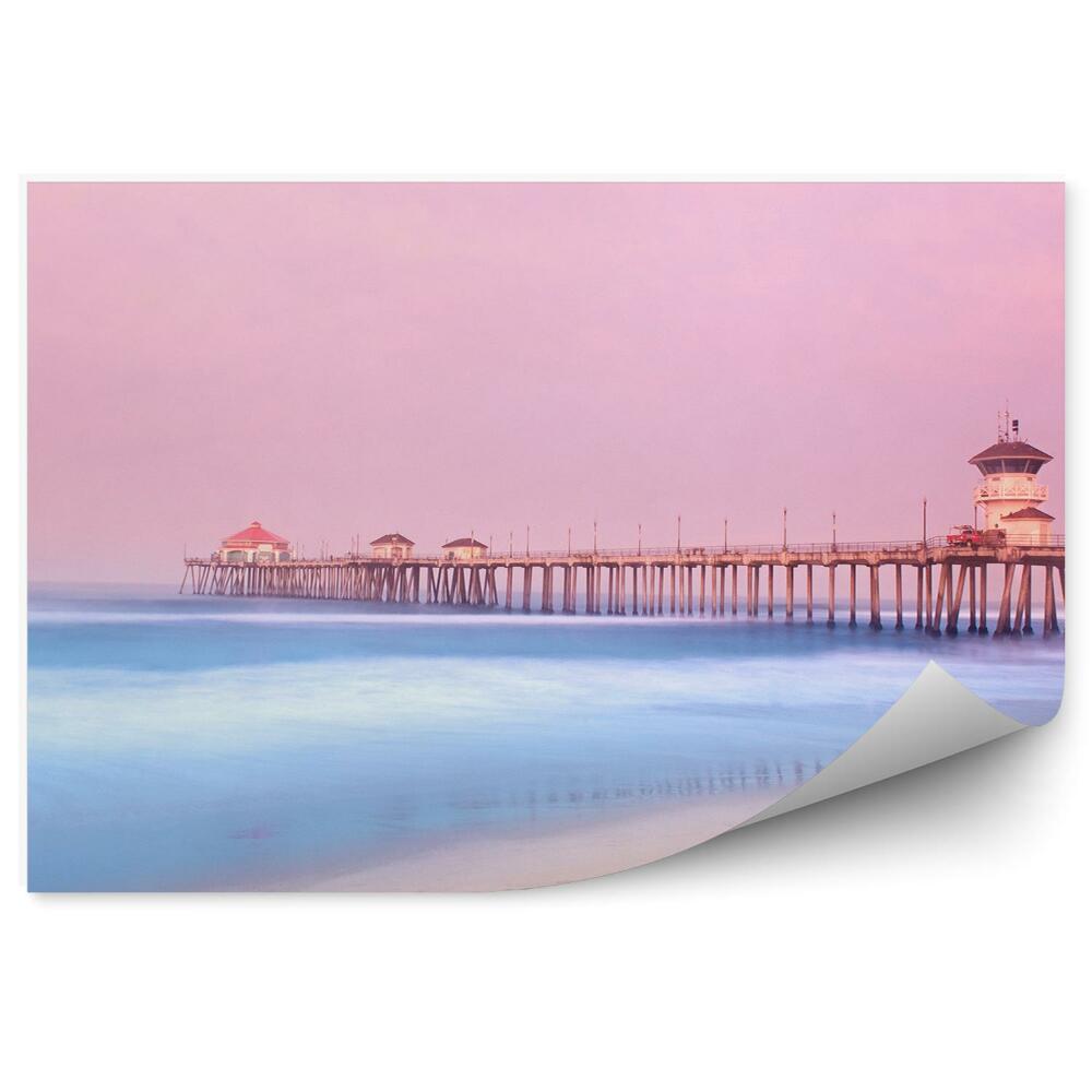 Fototapeta na zeď Betonové molo u pláže moře