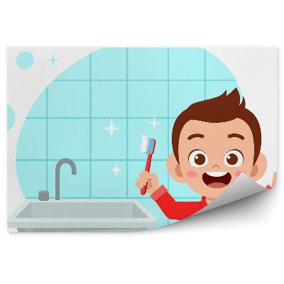 Fototapeta na zeď Zubní pasta zubní kartáček hygiena v koupelně