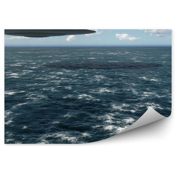 Fototapeta 3d kosmická loď UFO hory slunce obloha mraky