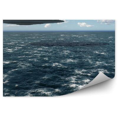 Fototapeta 3d kosmická loď UFO hory slunce obloha mraky