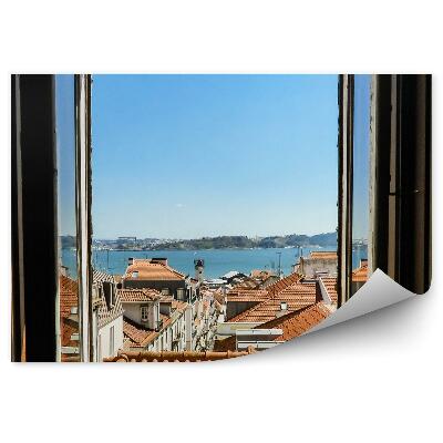 Fototapeta na zeď Pohled z okna na lisabonské městské domy