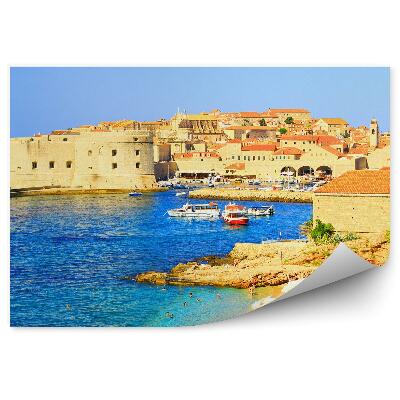 Samolepící fototapeta Cestovní ruch Chorvatsko pláž turisté horizont