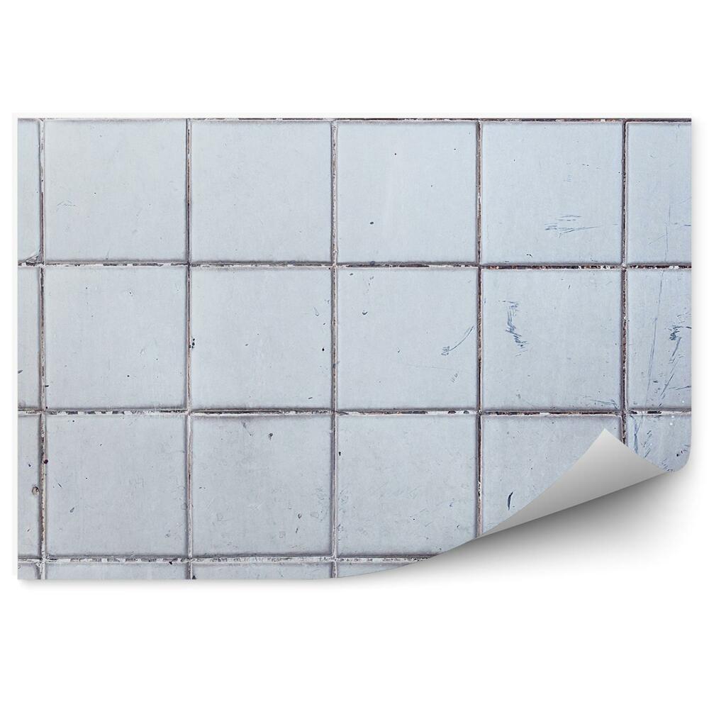 Fototapeta na zeď Mřížkové dlaždice modré dlaždice grunge vzor