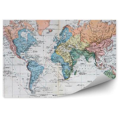 Fototapeta Stará mapa světa expedic