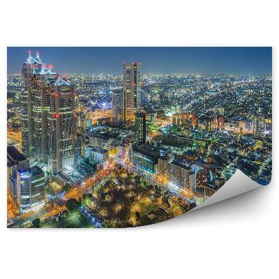Fototapeta na zeď Budovy mrakodrapů noc Tokio Japonsko