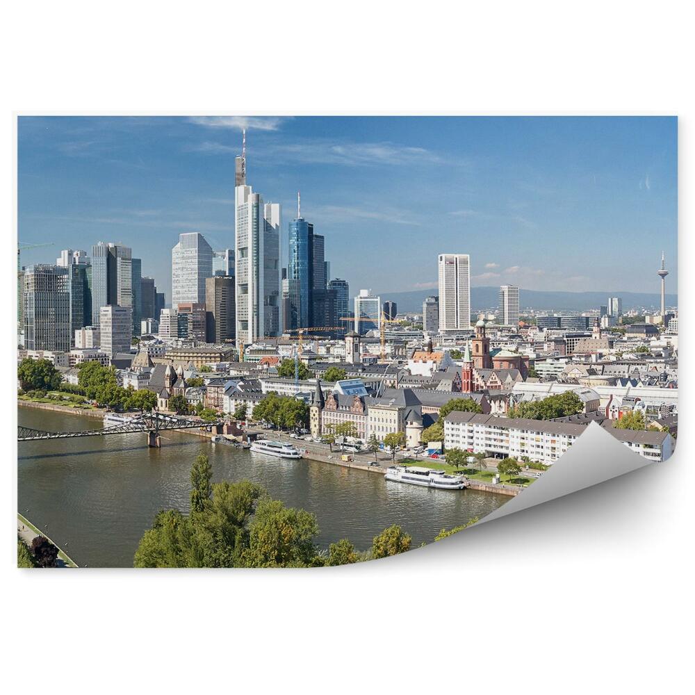 Fototapeta na zeď Řeka dva břehy města architektura