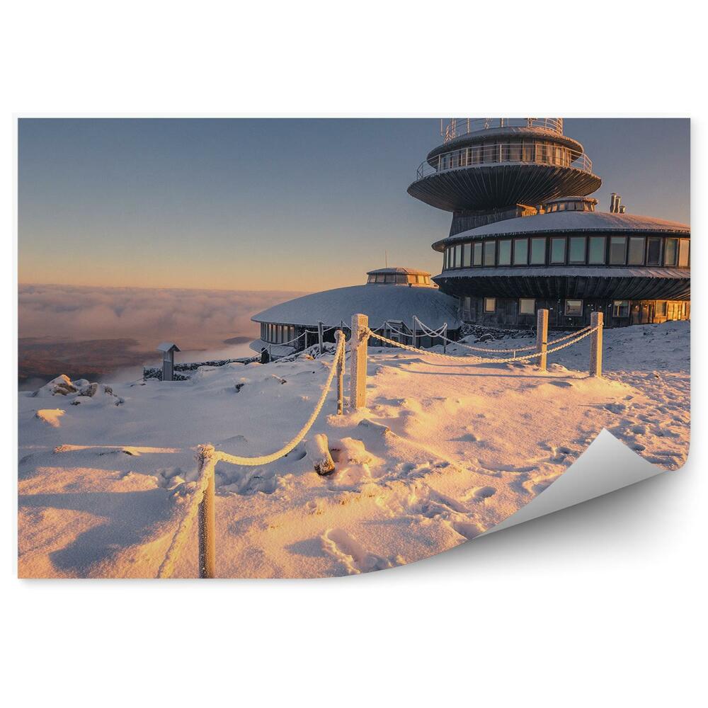 Fototapeta Zimní sníh sudetské hory