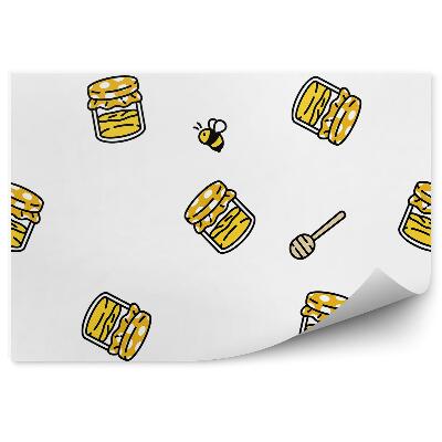 Samolepící fototapeta Žlutý vzor medové včely pohádkový motiv