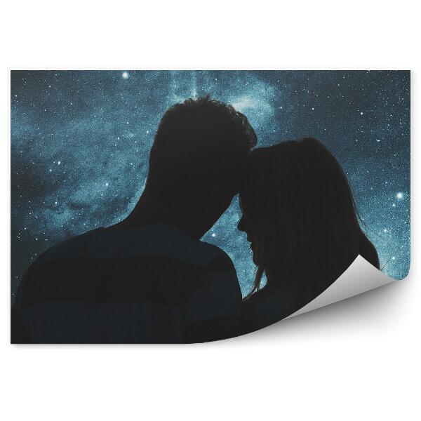 Fototapeta Hory fantastická hvězdná obloha hustá mlha galaxie