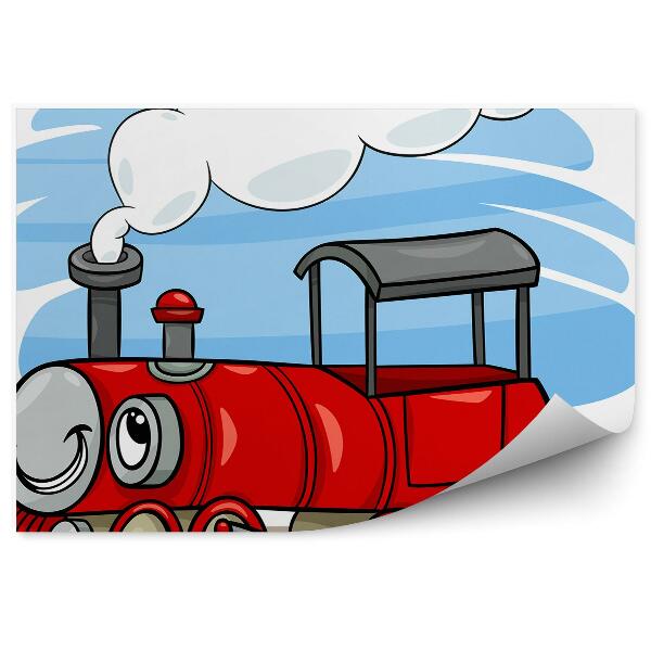 Fototapeta na zeď Grafika pro dítě červené vlakové koleje