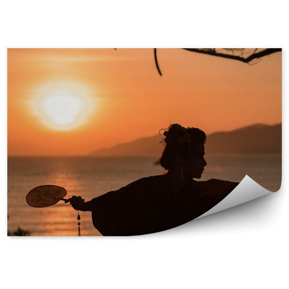 Fototapeta Tanec gejši kimono žena voda příroda