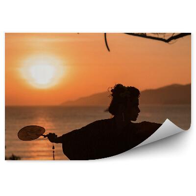 Fototapeta Tanec gejši kimono žena voda příroda