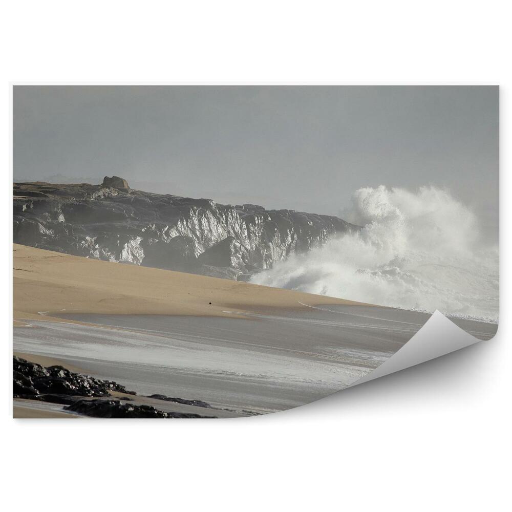 Fototapeta na zeď Bouře na pobřeží otřásá lidmi