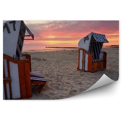 Samolepící fototapeta Pláž u Baltského moře jemné mraky