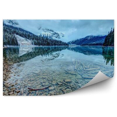 Fototapeta Jezero ve skalnatých horách