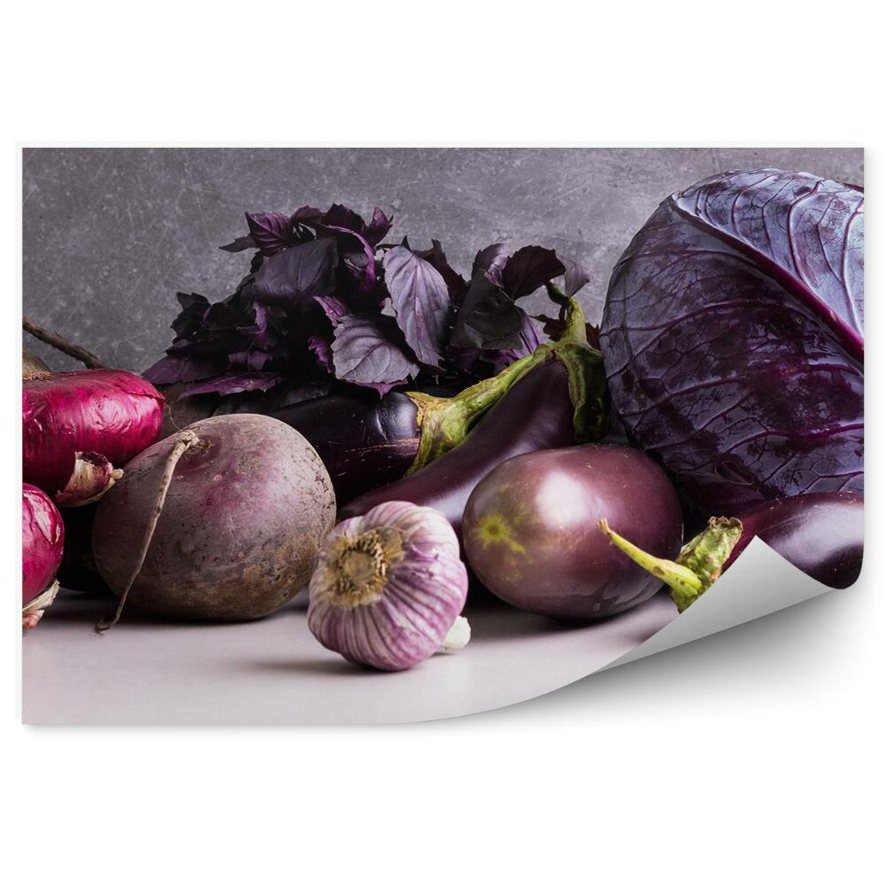Fototapeta na zeď Fialová červená zelenina zelí lilek červená řepa