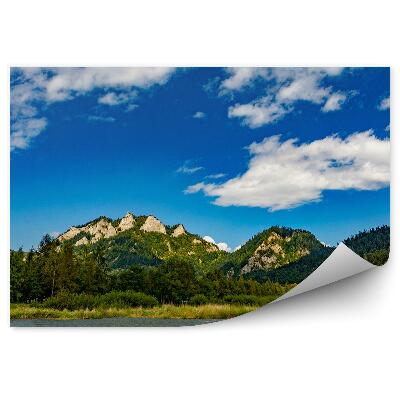 Samolepící fototapeta Splavování Dunajce s výhledem na Tři koruny Pienin