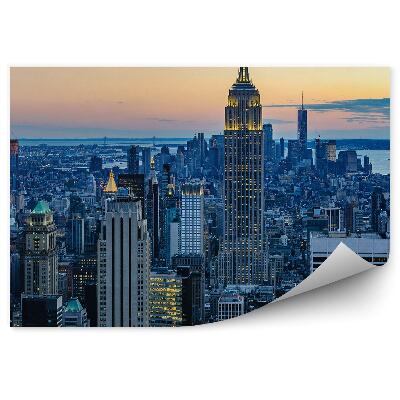 Fototapeta Mrakodrapy světlo New York panorama západ slunce