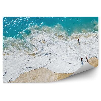 Fototapeta Budovy silnice zelená pláž oceán mraky obloha