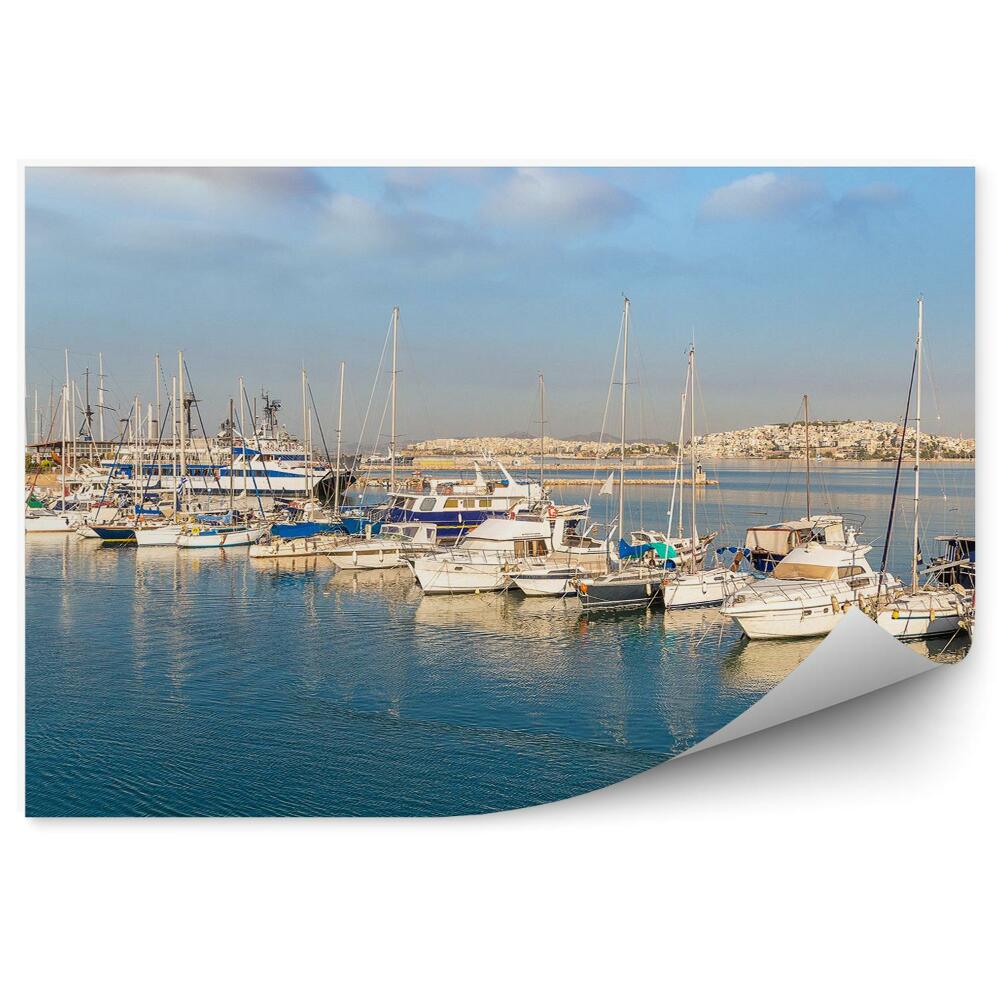 Fototapeta Řecké lodě lodě přístav modré vody